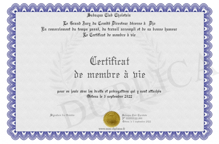 Certificat-de-membre-a-vie